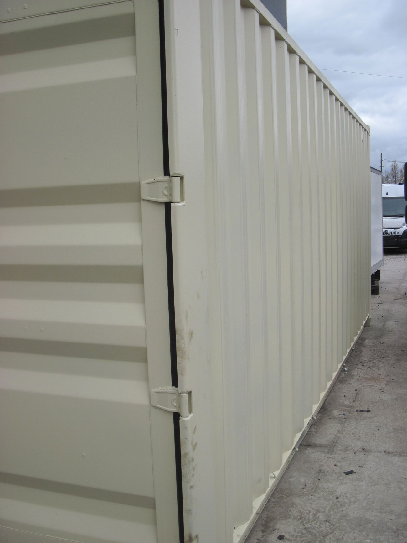 Shelter loaded on a transport platform for relocation.